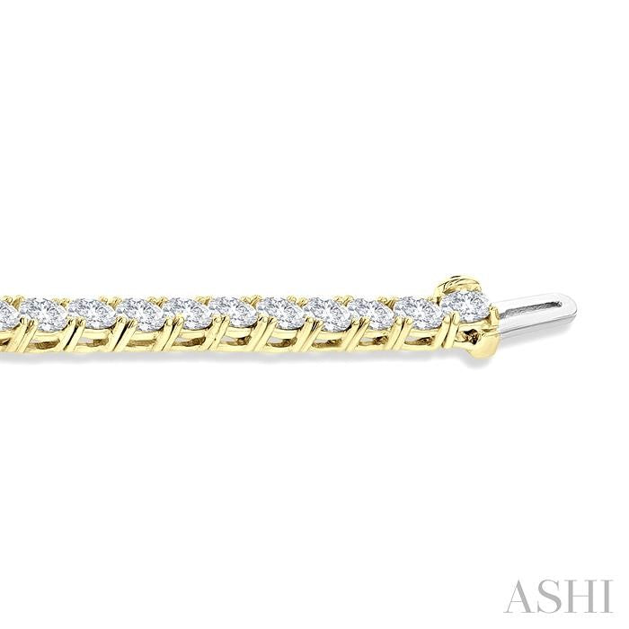 ASHI Oval Shape East-West Diamond Tennis Bracelet 72135PPFHYG-5.50-OV
