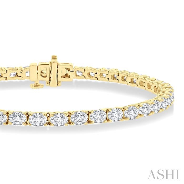 ASHI Oval Shape East-West Diamond Tennis Bracelet 72135PPFHYG-5.50-OV