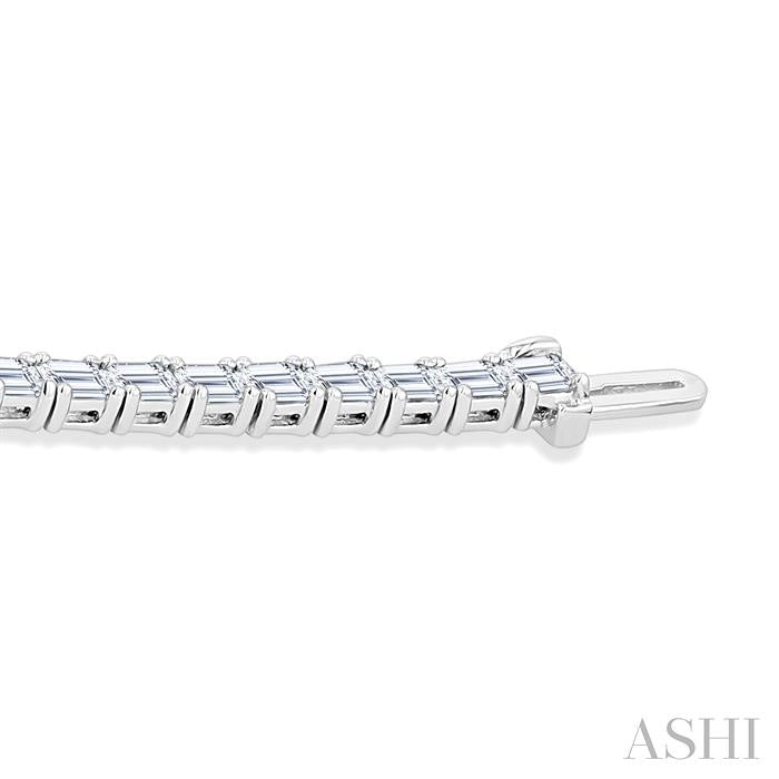 ASHI Emerald Shape East-West Diamond Tennis Bracelet 72176PPFHWG-OC