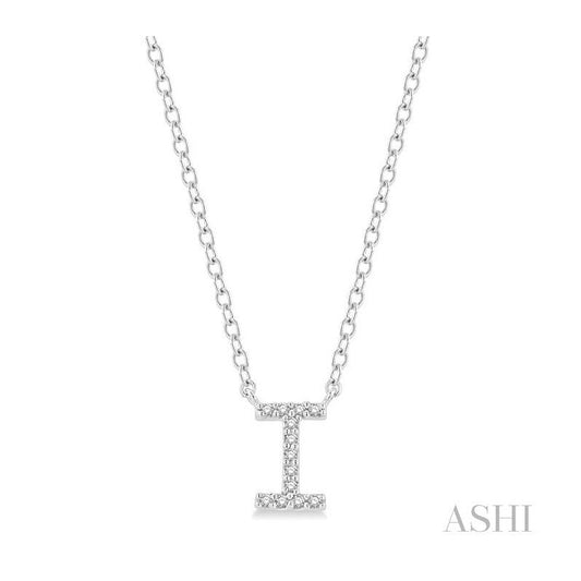 ASHI Block 'I' Initial Diamond Pendant 912F9PPFSPDWG-I