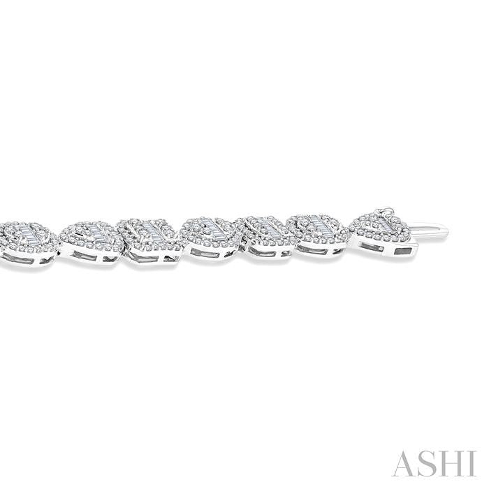 ASHI Mixed Shape Halo Fusion Diamond Bracelet 72213PPFHWG-3.20
