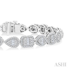 ASHI Mixed Shape Halo Fusion Diamond Bracelet 72213PPFHWG-3.20