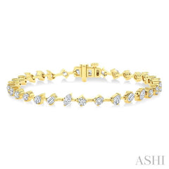 ASHI Mixed Shape Diamond Fashion Bracelet 72253PPFHYG-3.55