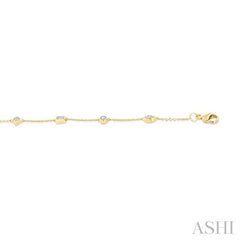ASHI Bezel Set Diamond Fashion Chain Bracelet 722CUPPFGYG