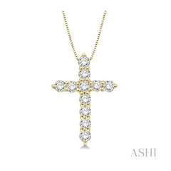 ASHI Cross Diamond Pendant 96456PPFGPDYG