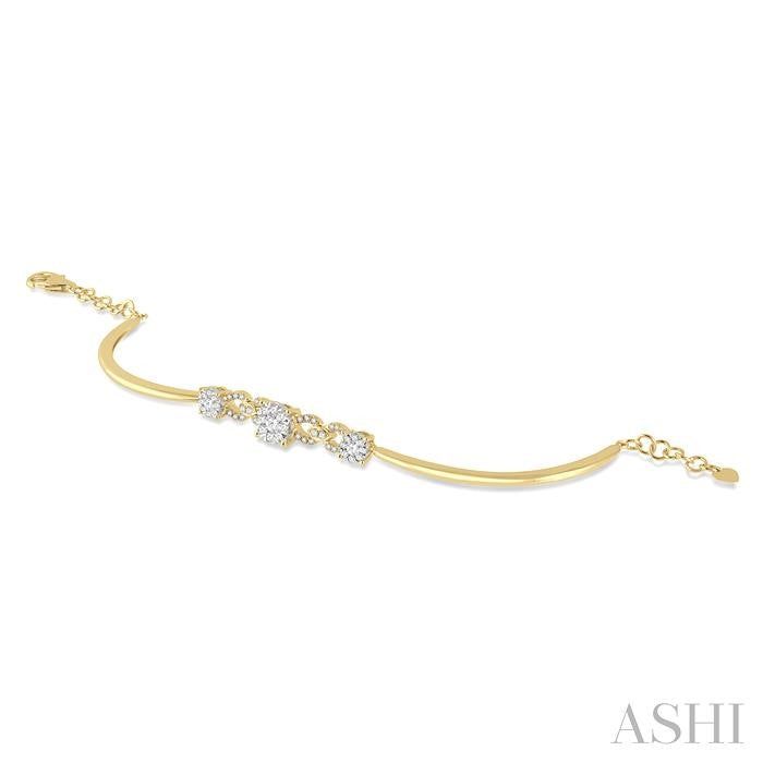 ASHI Lovebright Diamond Chain Bracelet 7289VPPFGYW