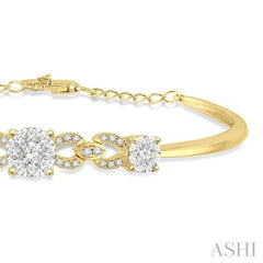 ASHI Lovebright Diamond Chain Bracelet 7289VPPFGYW