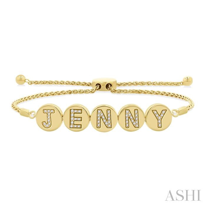 ASHI Block 'JENNY' Diamond Disc Lariat Bracelet 728F0PPTSYG