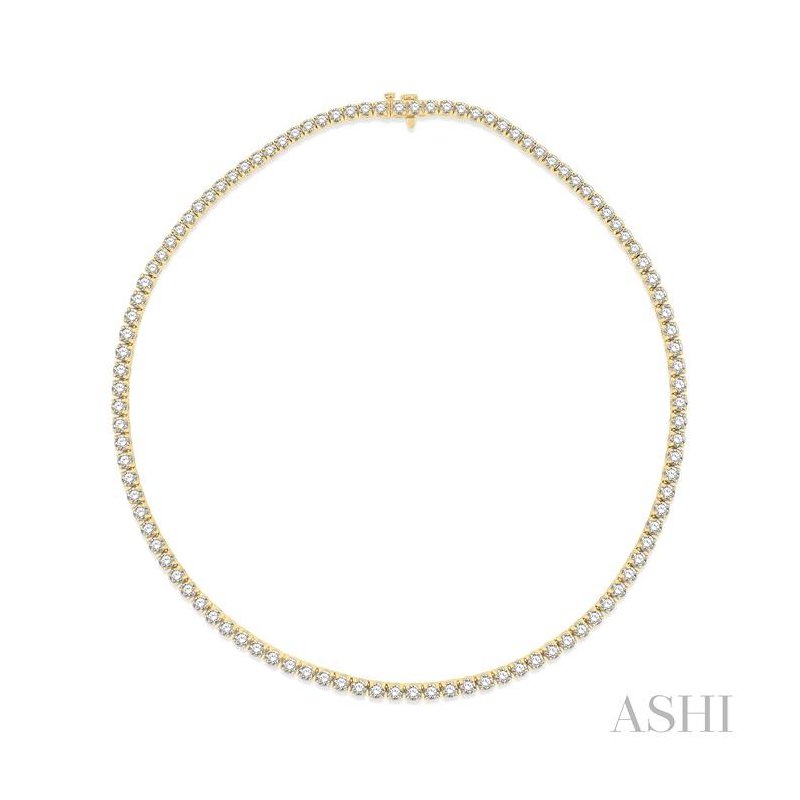 ASHI Diamond Tennis Necklace 993JMPPFGNKYG-15