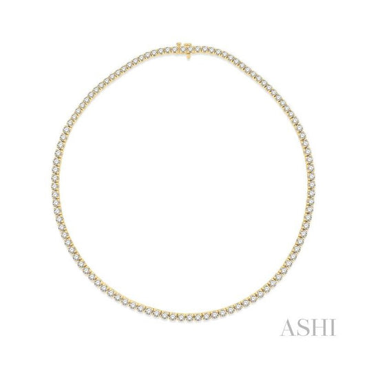 ASHI Diamond Tennis Necklace 993JMPPFGNKYG-15