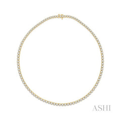 ASHI Diamond Tennis Necklace 993JMPPFGNKYG-15