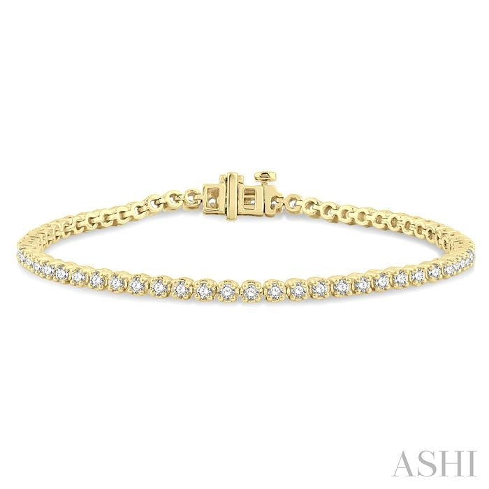 ASHI Diamond Tennis Bracelet 73372PPFGYG