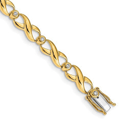 Quality Gold 14k Diamond Infinity Bracelet BM4630-015-YA