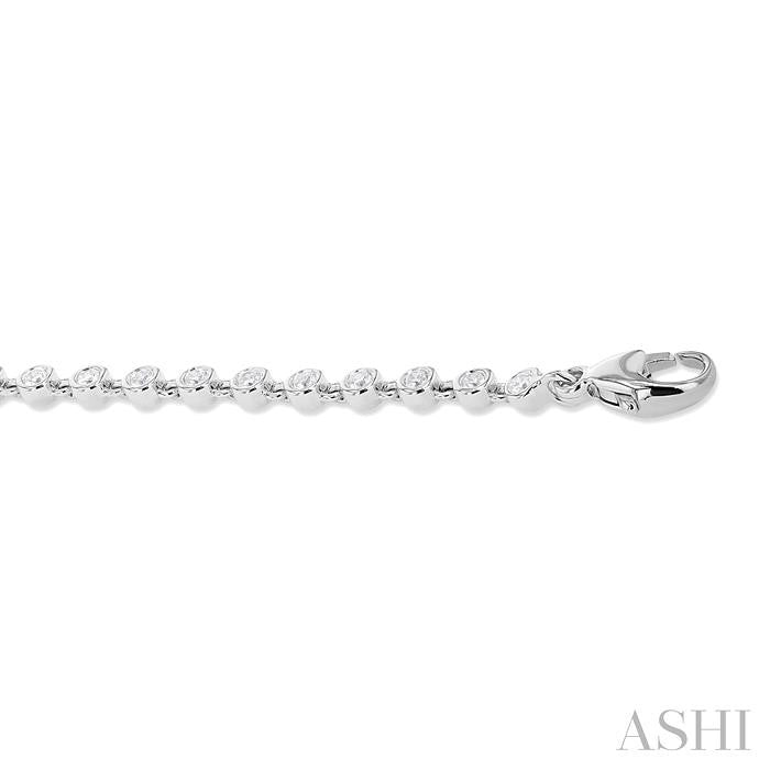 ASHI Bezel Set Diamond Tennis Bracelet 74571PPFGWG