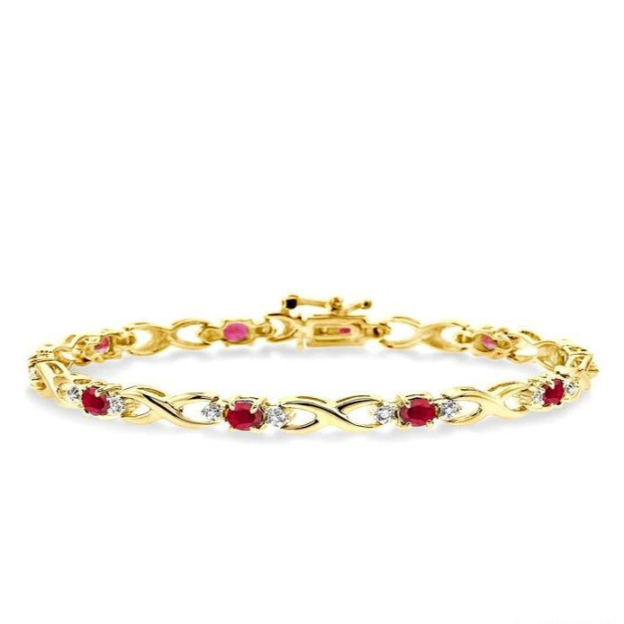 Parkplace Jewelers Oval Shape Gemstone & Diamond Bracelet 76040PPTSRB