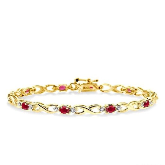 Parkplace Jewelers Oval Shape Gemstone & Diamond Bracelet 76040PPTSRB