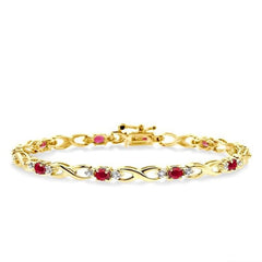 Parkplace Jewelers Oval Shape Gemstone & Diamond Bracelet 76040PPTSRB
