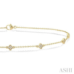 ASHI Clover Diamond Station Chain Bracelet 751A0PPTGYG