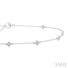ASHI Clover Diamond Station Chain Anklet 751A0PPTSAKWG