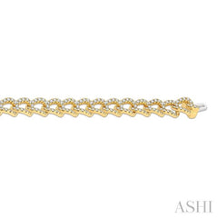 ASHI Curb & Cuban Diamond Fashion Bracelet 75952PPFGYG