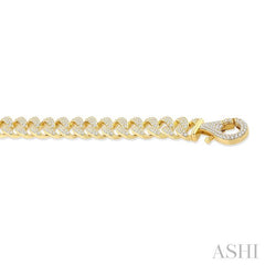 ASHI Curb & Cuban Diamond Fashion Bracelet 75953PPFGYG