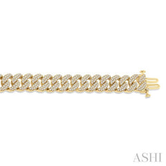ASHI Cuban Diamond Fashion Bracelet 75954PPFGYG