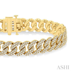 ASHI Cuban Diamond Fashion Bracelet 75954PPFGYG