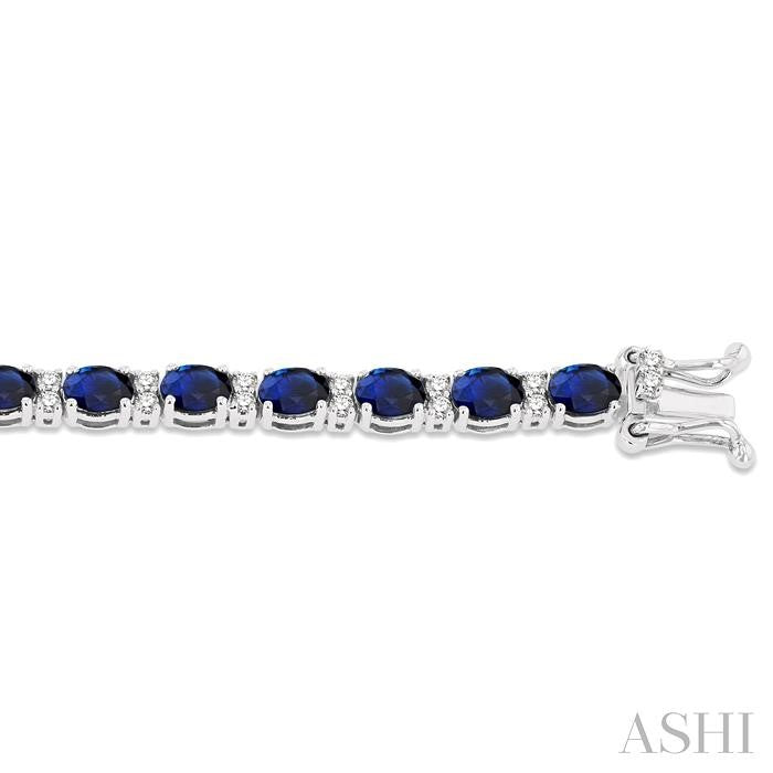 ASHI Oval Shape Gemstone & Diamond Bracelet 7618HPPFGSPWG