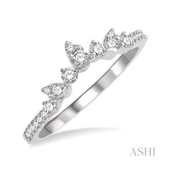 ASHI Chevron Diamond Wedding Band 30446PPFHWG