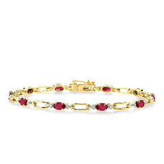 Parkplace Jewelers Oval Shape Gemstone & Diamond Bracelet 76100PPTSRB