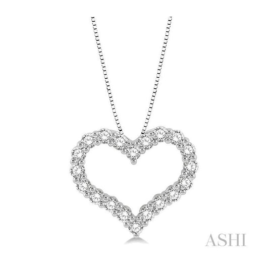 ASHI Heart Shape Diamond Pendant 94052PPFGPDWG