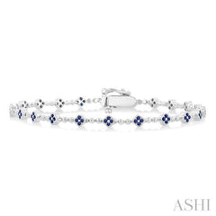 ASHI Bead Clover Gemstone & Diamond Bracelet 77090PPF@SPWG
