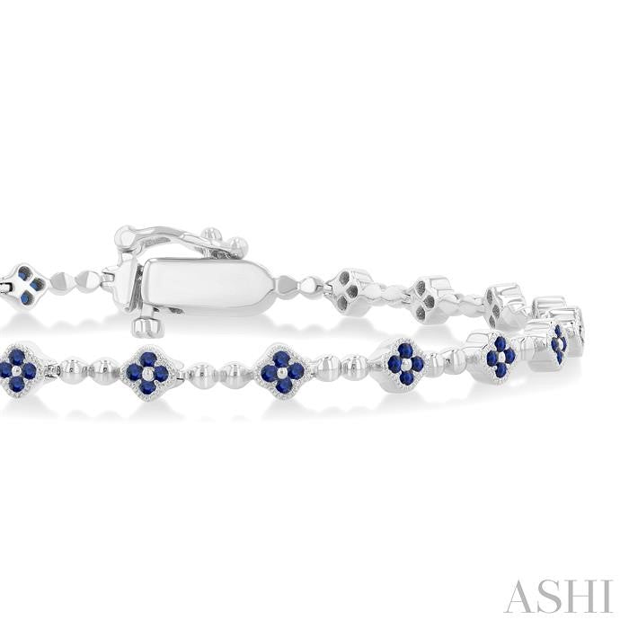 ASHI Bead Clover Gemstone & Diamond Bracelet 77090PPF@SPWG