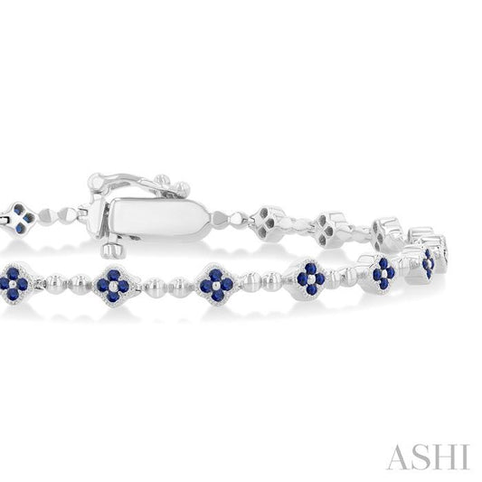 ASHI Bead Clover Gemstone & Diamond Bracelet 77090PPF@SPWG