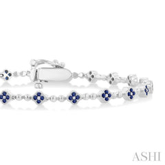 ASHI Bead Clover Gemstone & Diamond Bracelet 77090PPF@SPWG
