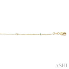 ASHI Alternate Gemstone & Diamond Station Chain Bracelet 77150PPFGEMYG