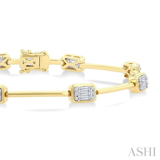 ASHI Bar Fusion Diamond Bracelet 7718VPPFGYW
