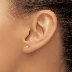 776E Inverness Stainless Steel 24K Gold-plated 3mm Ball Post Earrings