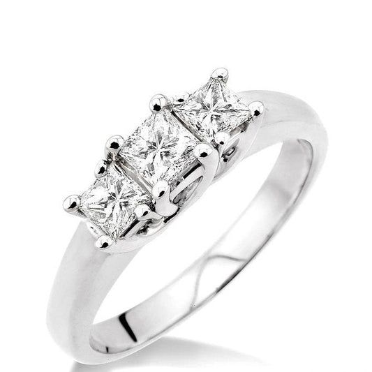 Parkplace Jewelers Princess Shape Past Present & Future Diamond Engagement Ring 35152PPFCW