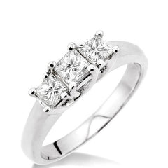 Parkplace Jewelers Princess Shape Past Present & Future Diamond Engagement Ring 35152PPFCW
