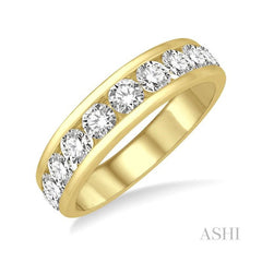 ASHI 11 Stone Channel Set Diamond Wedding Band 33310PPFGYG-1.50