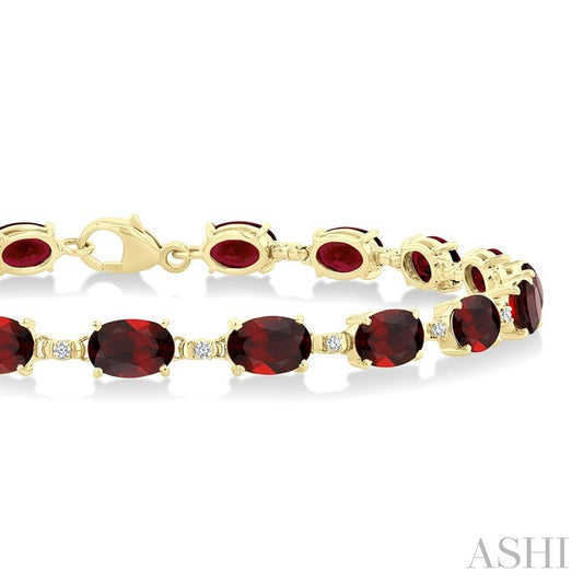 ASHI Oval Shape Gemstone & Diamond Bracelet 78310PPTGGTYG