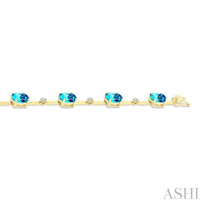 ASHI Oval Shape Gemstone & Diamond Bracelet 7833QPPTGBTYG