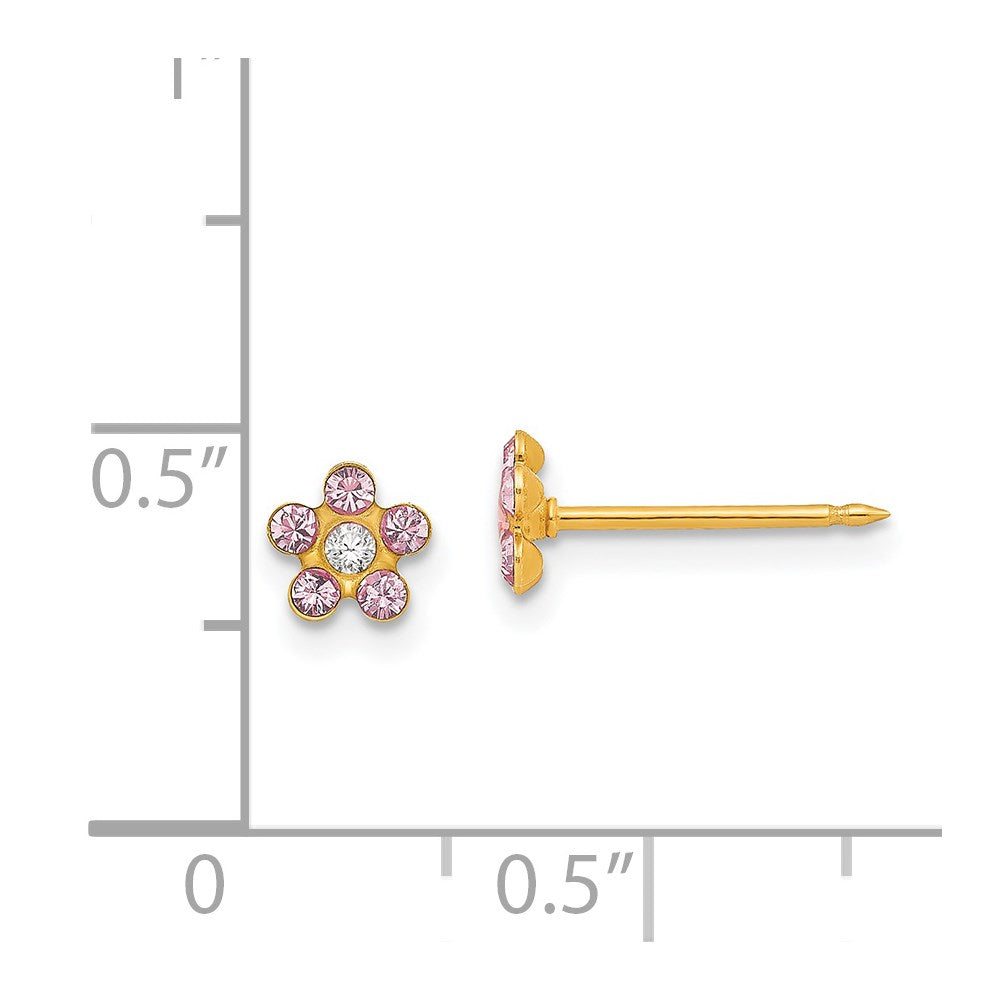 786E Inverness 14k June Crystal Birthstone Flower Earrings