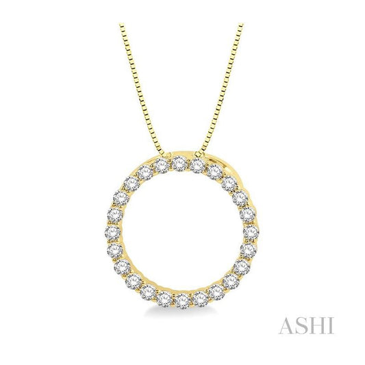 ASHI Circle Diamond Pendant 900H6PPFGPDYG