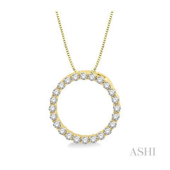 ASHI Circle Diamond Pendant 900H6PPFGPDYG