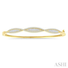 ASHI Swirl Baguette Diamond Fashion Bangle 796E1PPFGYG