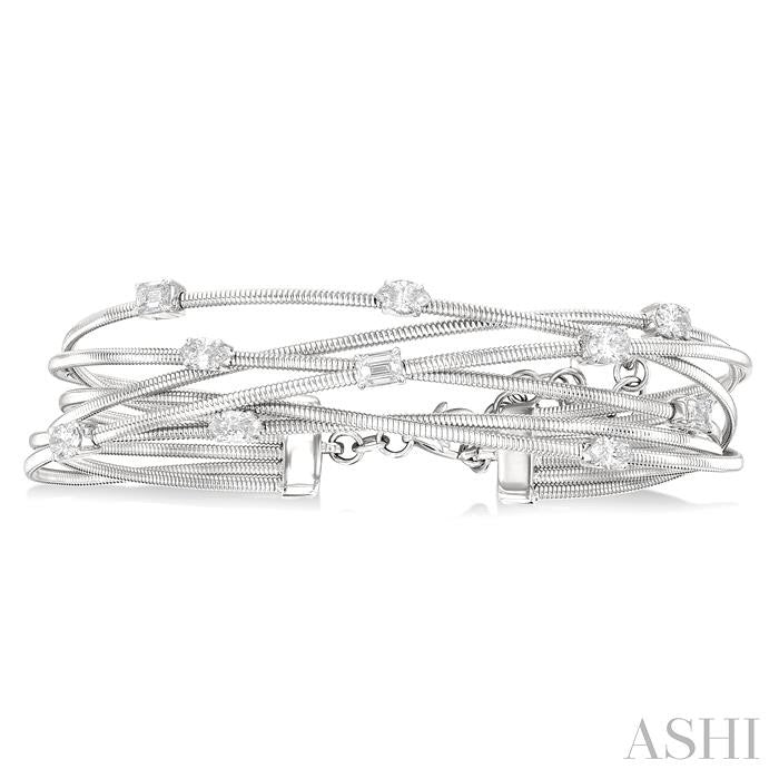 ASHI Mixed Shape Diamond Fashion Bangle 796F0PPFGWG-1.50