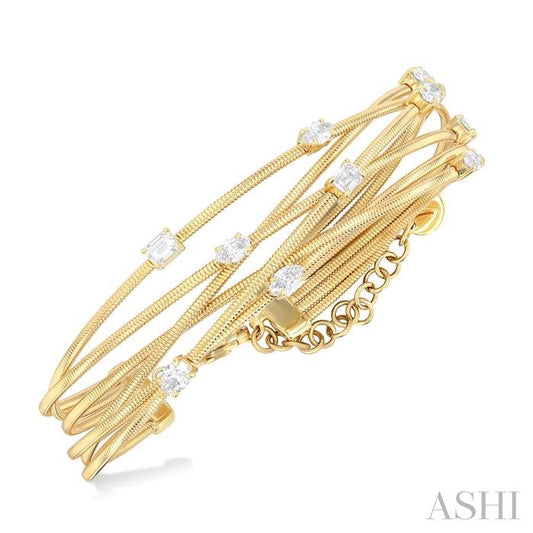 ASHI Mixed Shape Diamond Fashion Bangle 796F0PPFGYG-1.50