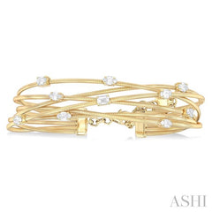 ASHI Mixed Shape Diamond Fashion Bangle 796F0PPFGYG-1.50
